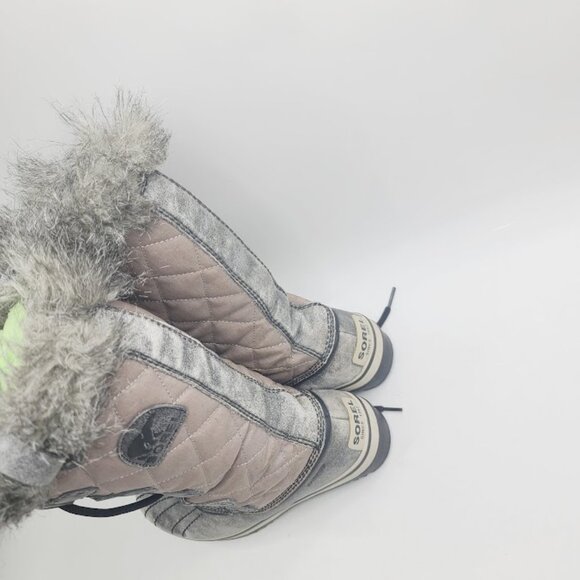 Sorel Women's Brown Black Tofino II Quilt Leather Fur Winter Snow Boots Size 9.5 - Picture 4 of 7